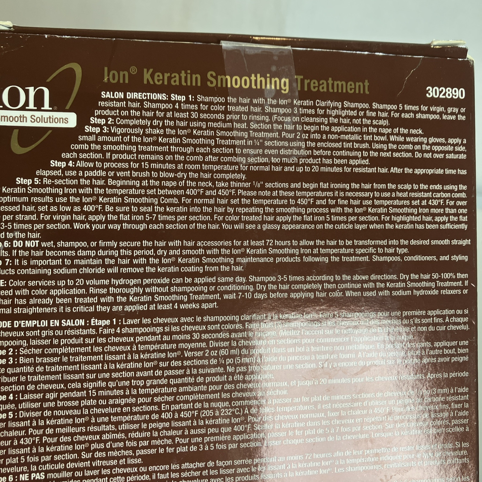 Ion Smooth Solutions Ion Keratin Smoothing Treatment Kit 2 Applications