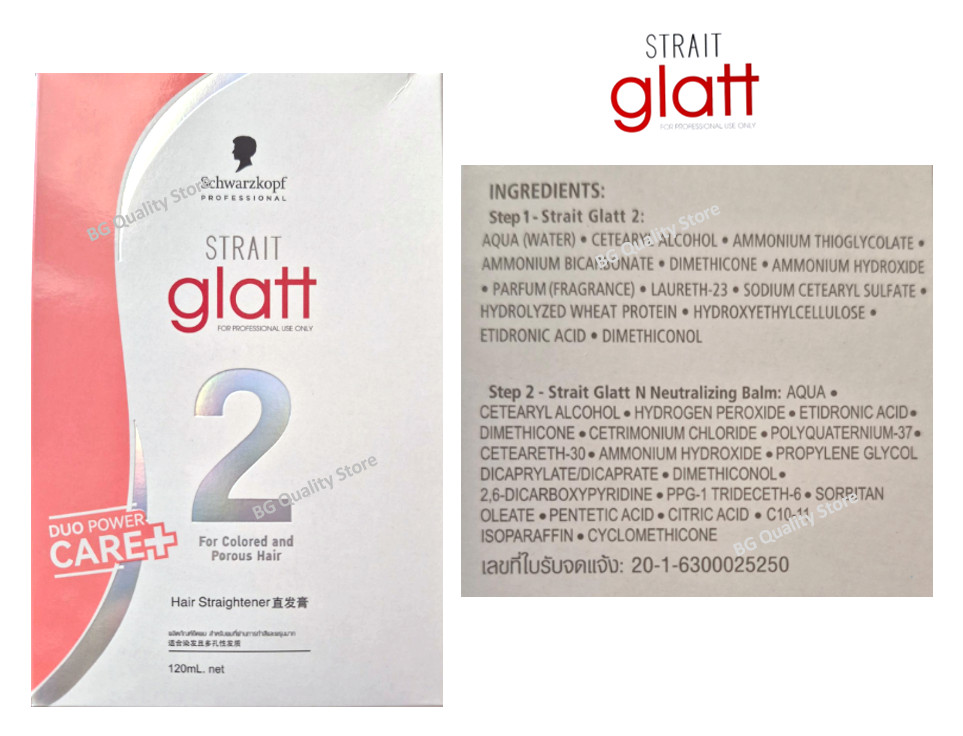 Glatt 120ml Hair Straightening Cream 0 & 2 Schwarzkopf Professional Straight