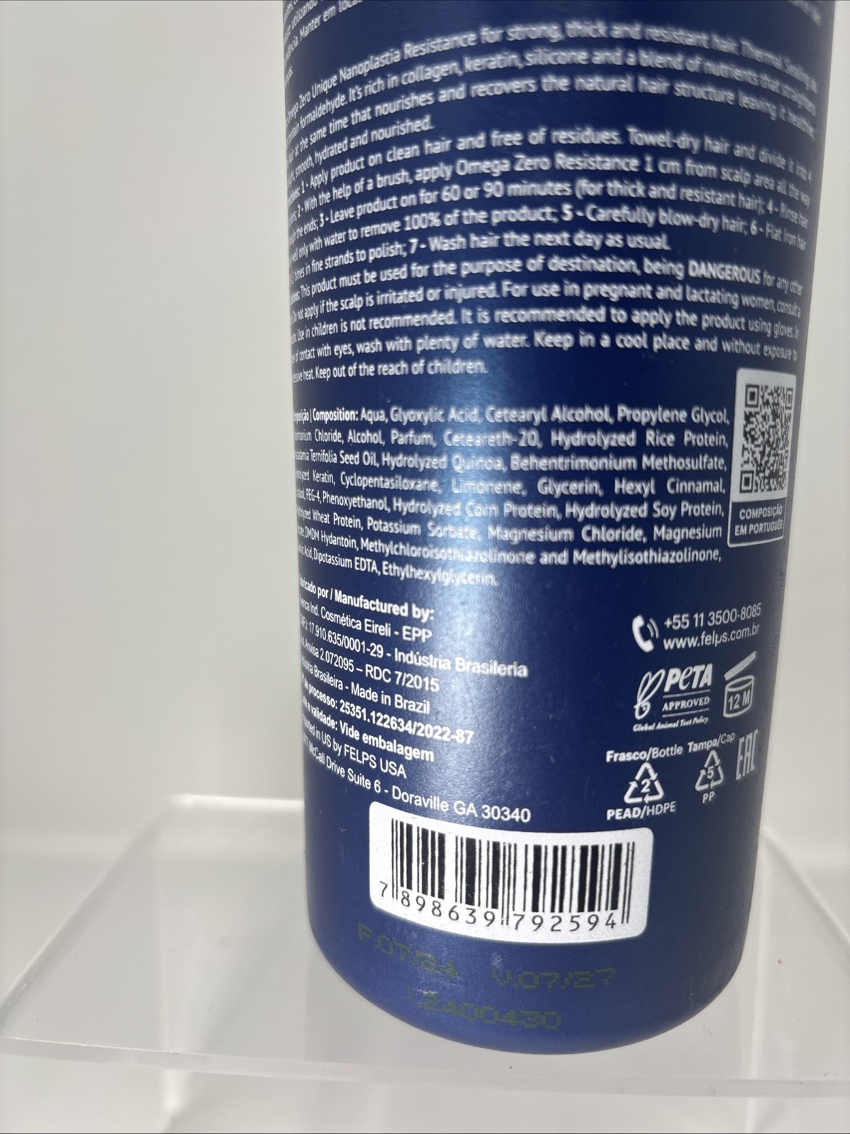 Felps Professional Thermal Sealing Omega Zero Unique Nanoplastia 500ml 16.9fl.oz