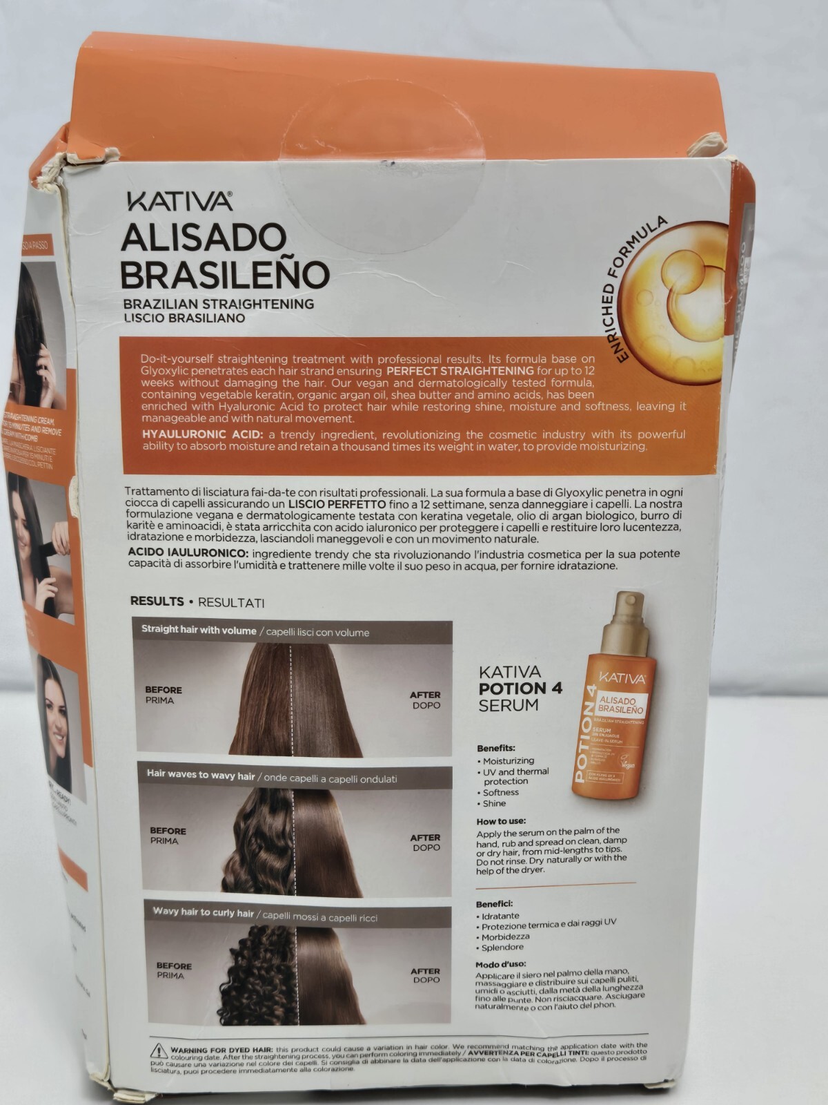 Kativa Brazilian Straightening Hair Treatment Kit SEALED DAMAGED BOX