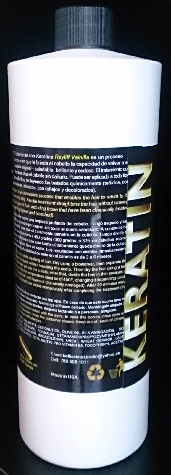 Keratin Treatment Vainilla 2 bottle of 32oz Super+strong 15 minutes