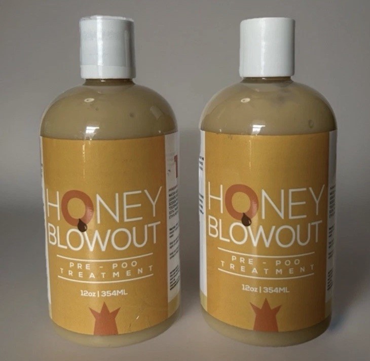 Honey Blowout Pre-Poo Hair Treatment 12oz 354ML New Sealed! Set / 2