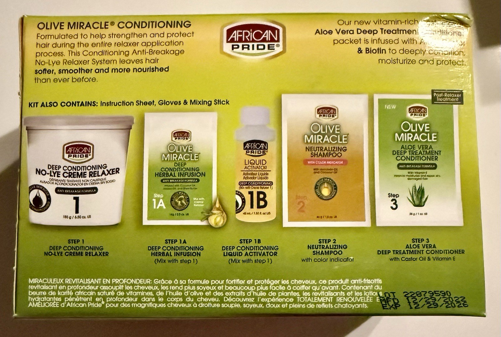 African Pride SUPER – Olive Miracle – Deep Conditioning – No-Lye Relaxer -TDR