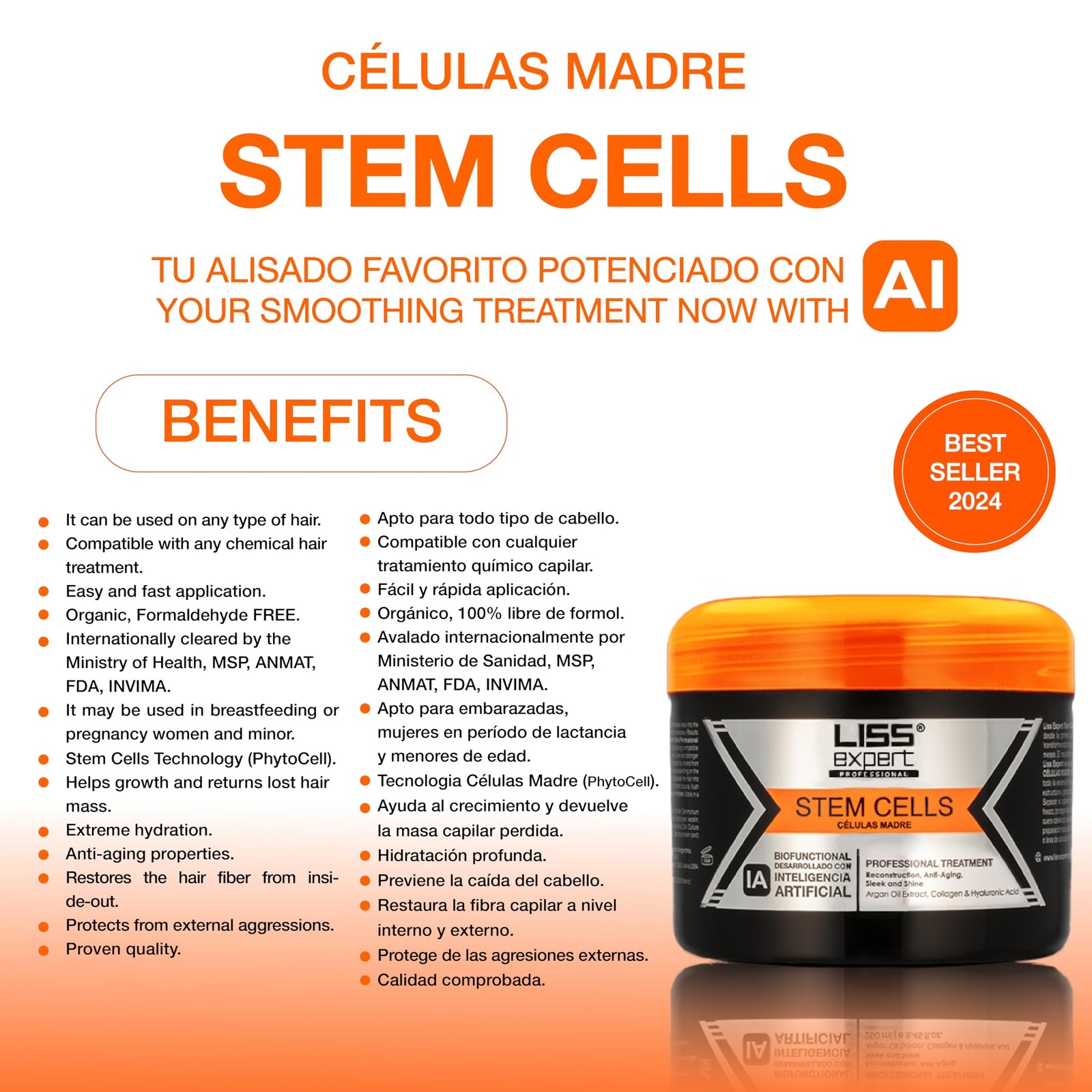 Liss Expert Stem Cells Express 8.45oz + Divine Oil 1.69oz Organic Smoothing