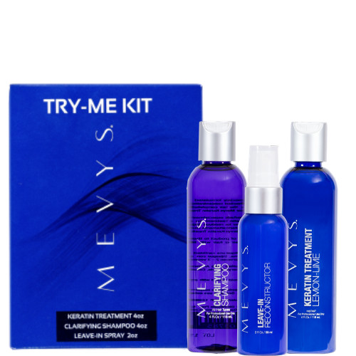 Mevys Try Me Kit – Includes Lemon Keratin, Clarifying Shampoo and Leave-In
