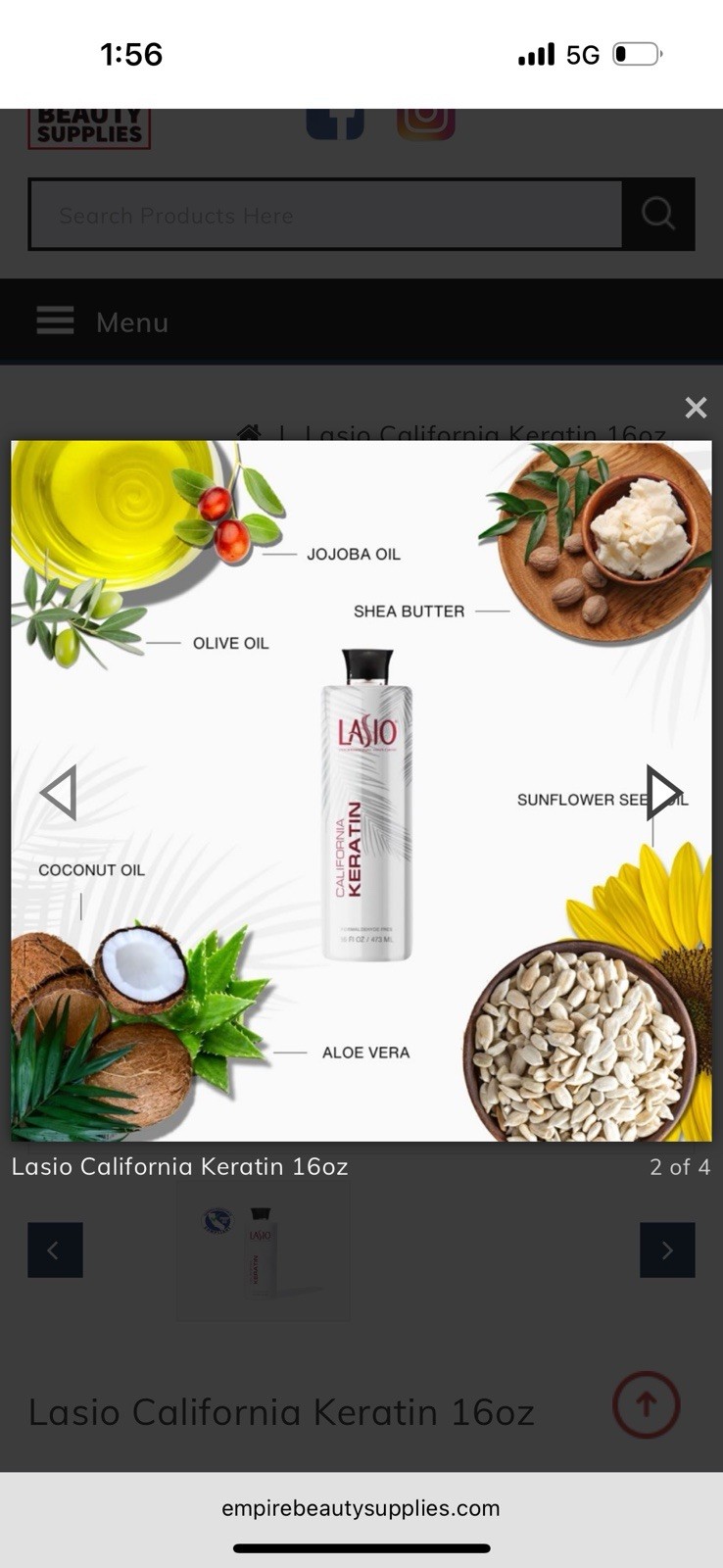 LASIO California Keratin 2oz With Clarifying Shampoo 2oz SET