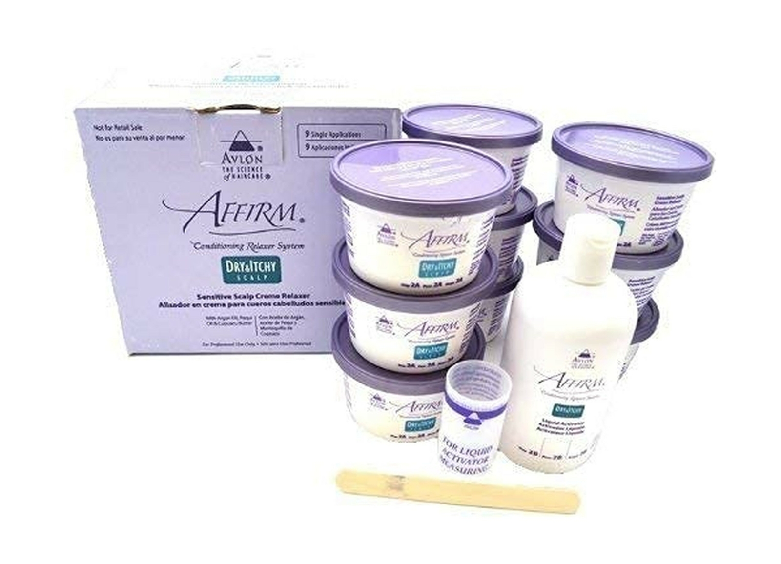 Avlon Affirm Dry and Itchy Scalp Sensitive Scalp Formula Relaxer, 12 Piece Set