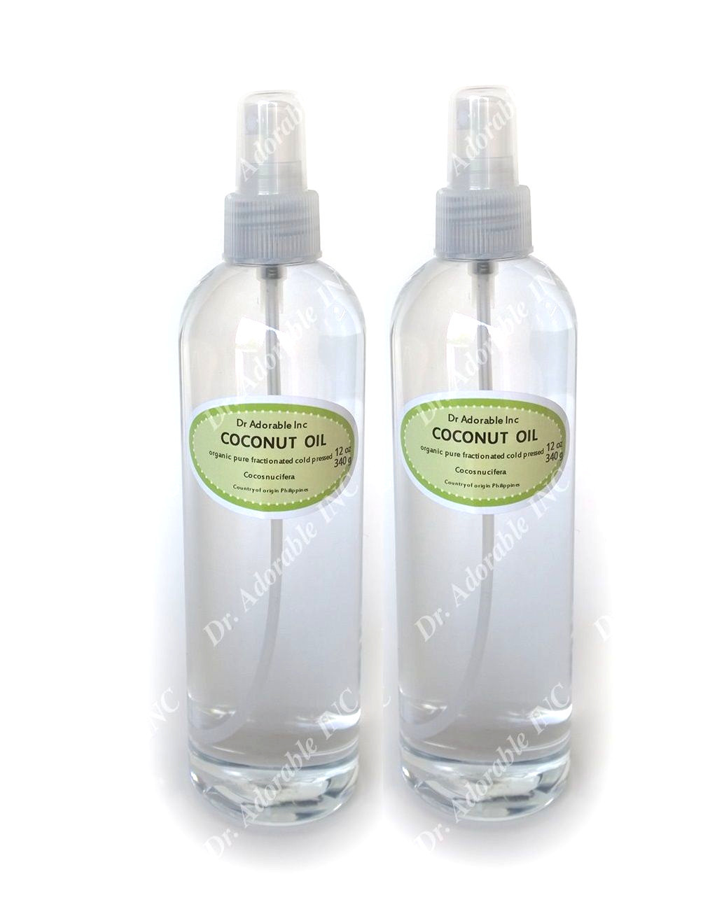 Coconut Fractionated Oil 100%Pure Organic SkinCare Comes with a Sprayer or a Cap