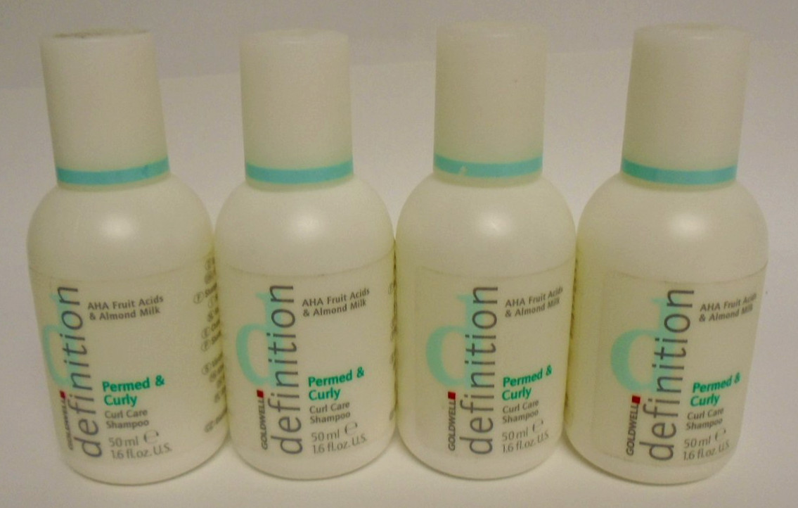 4X Goldwell definition Permed & Curly Curl Care Hair Shampoo 1.6 oz. Each F/S