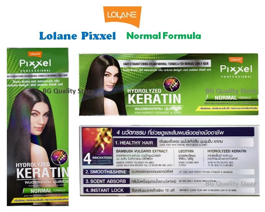 LOLANE PIXXEL Normal Formula Keratin Hair Straightening Cream 110g. Large Size