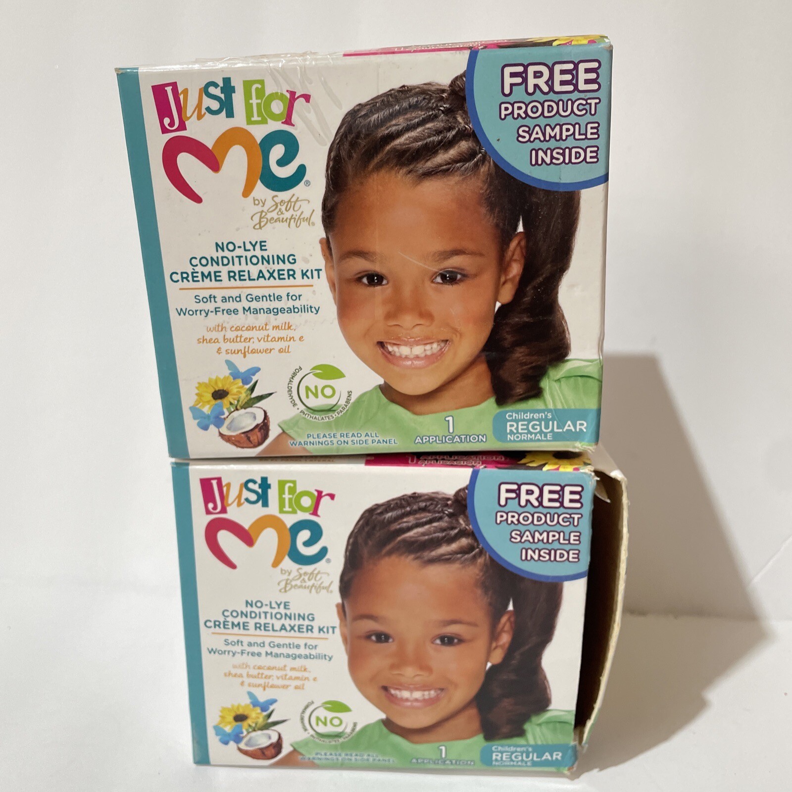 Just For Me No-Lye Regular Conditioning Creme Relaxer Kit Box Damaged 02/26