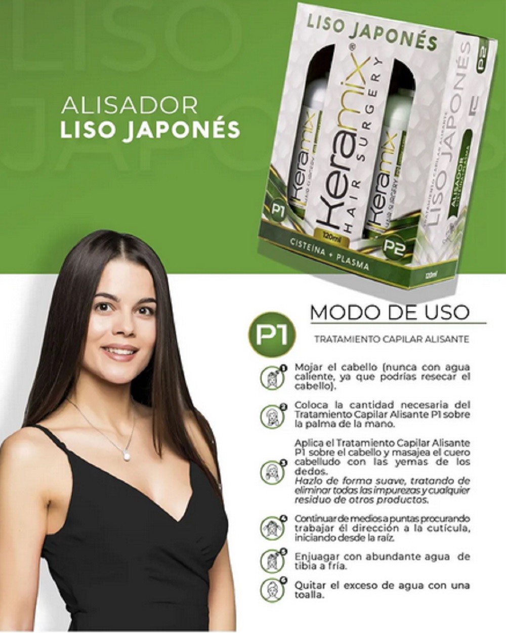 Cirugia Capilar Keramix Liso Japones 550ml Alisado Keratina Profesional Nuevo