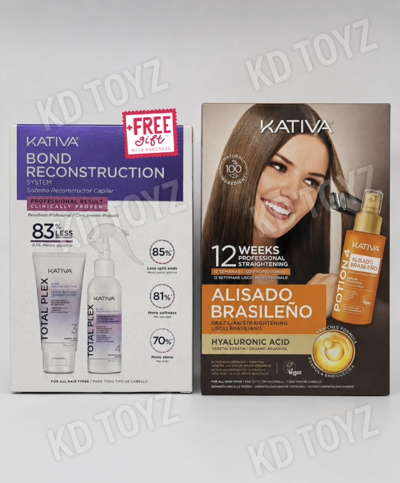 Kativa Brazilian Keratin Hair Straightening 12 Week Kit + Bonus Gift
