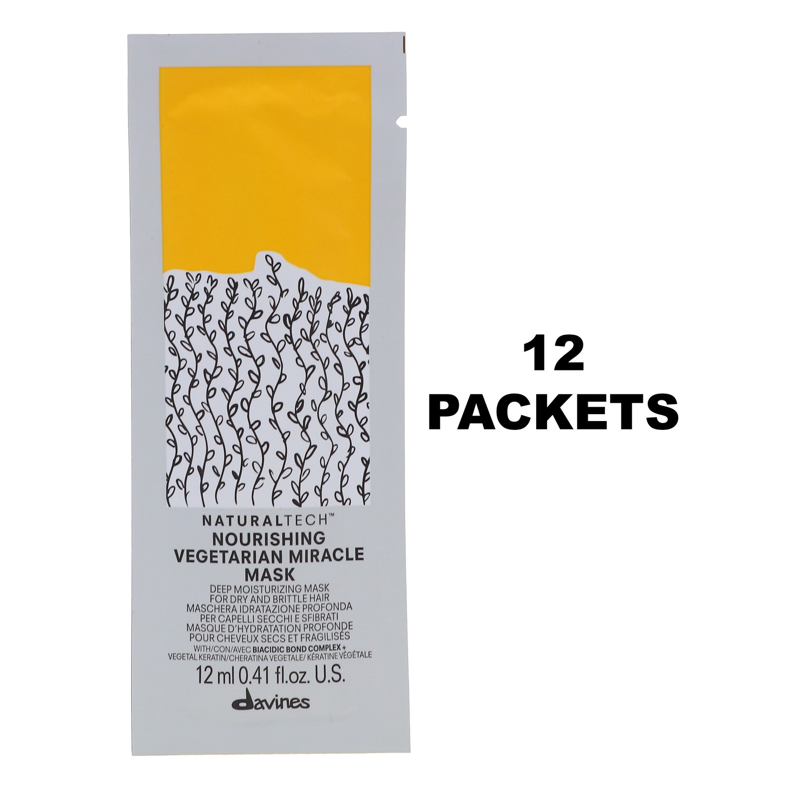 Davines NaturalTech Nourishing Vegetarian Miracle Mask Sachet 12 Pack