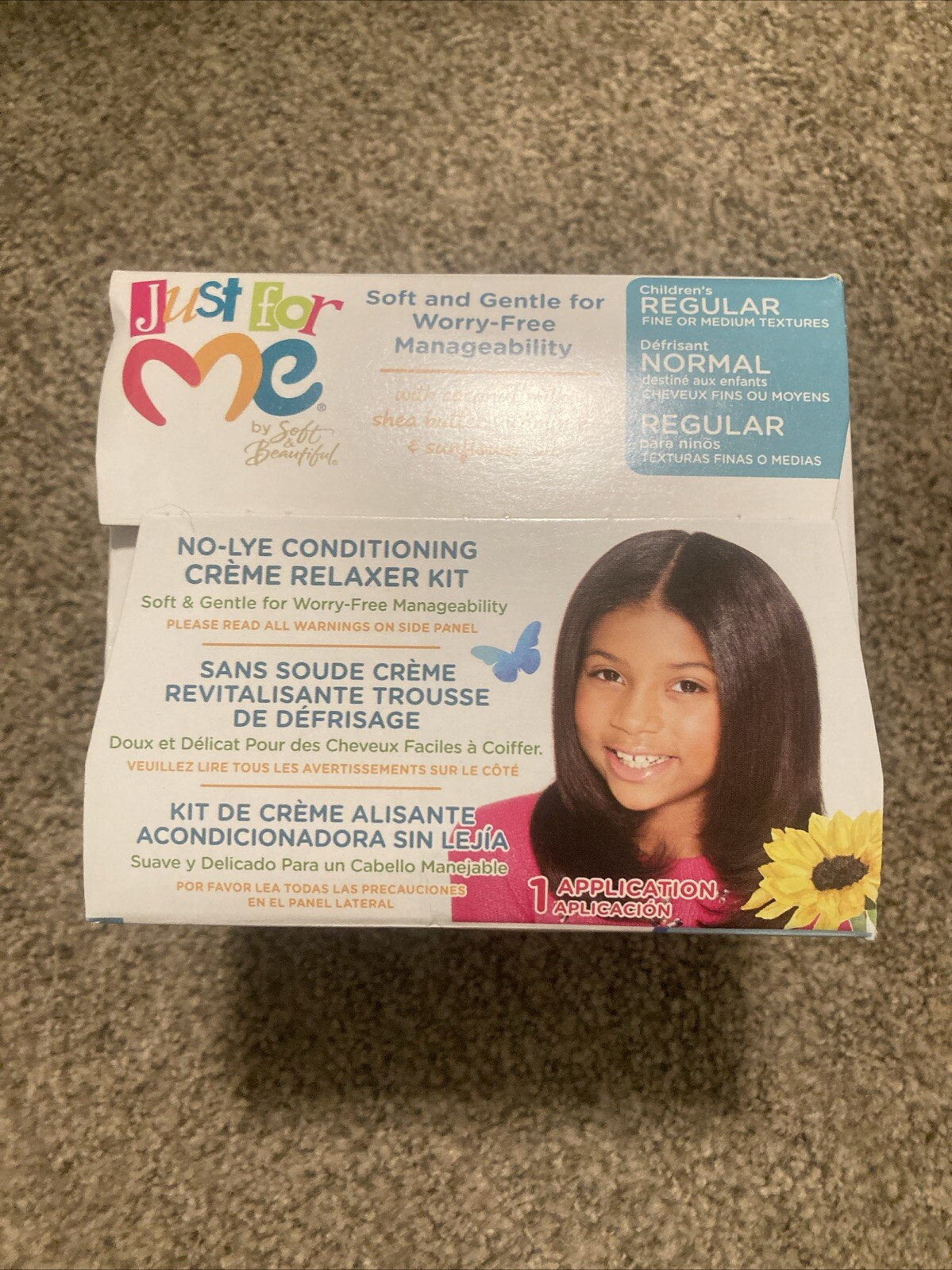 Just For Me No-Lye Conditioning Creme Relaxer Kit Children Regular EXP 09/2026