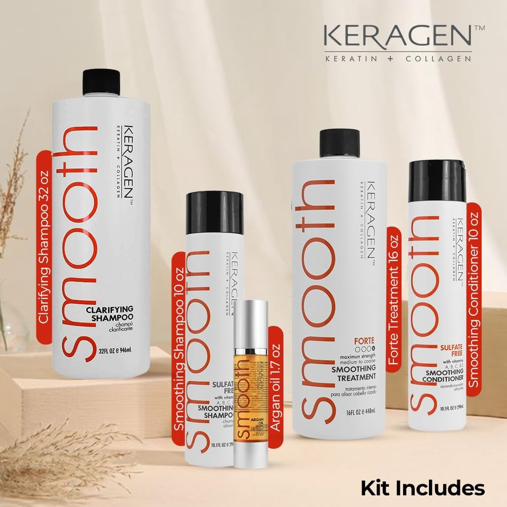 Brazilian Keratin Hair Treatment – Premium Straightener Cream, Sulfate-Free Anti