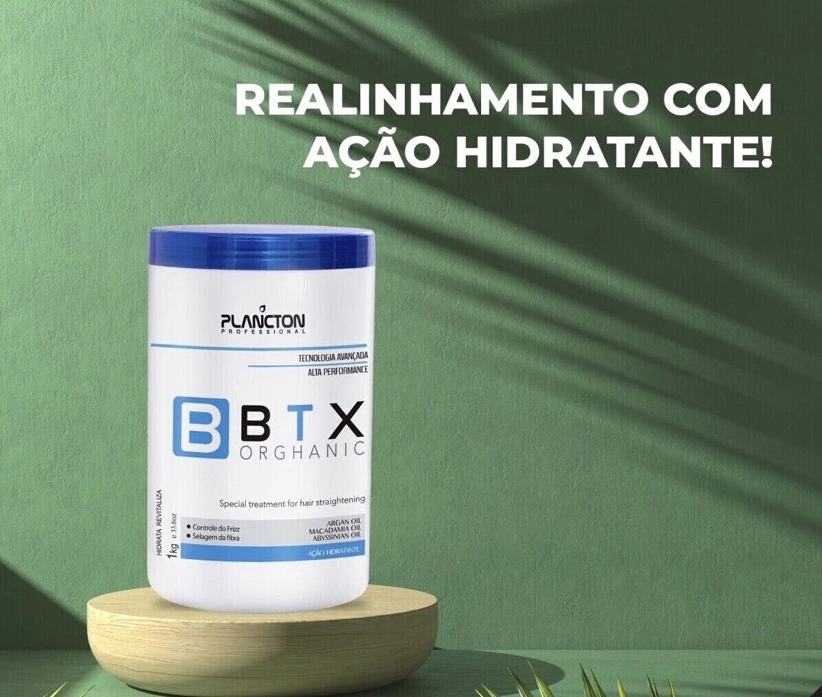 Plancton Btx Mask Orghanic Professional Hair Straightening Treatment 1Kg 34oz