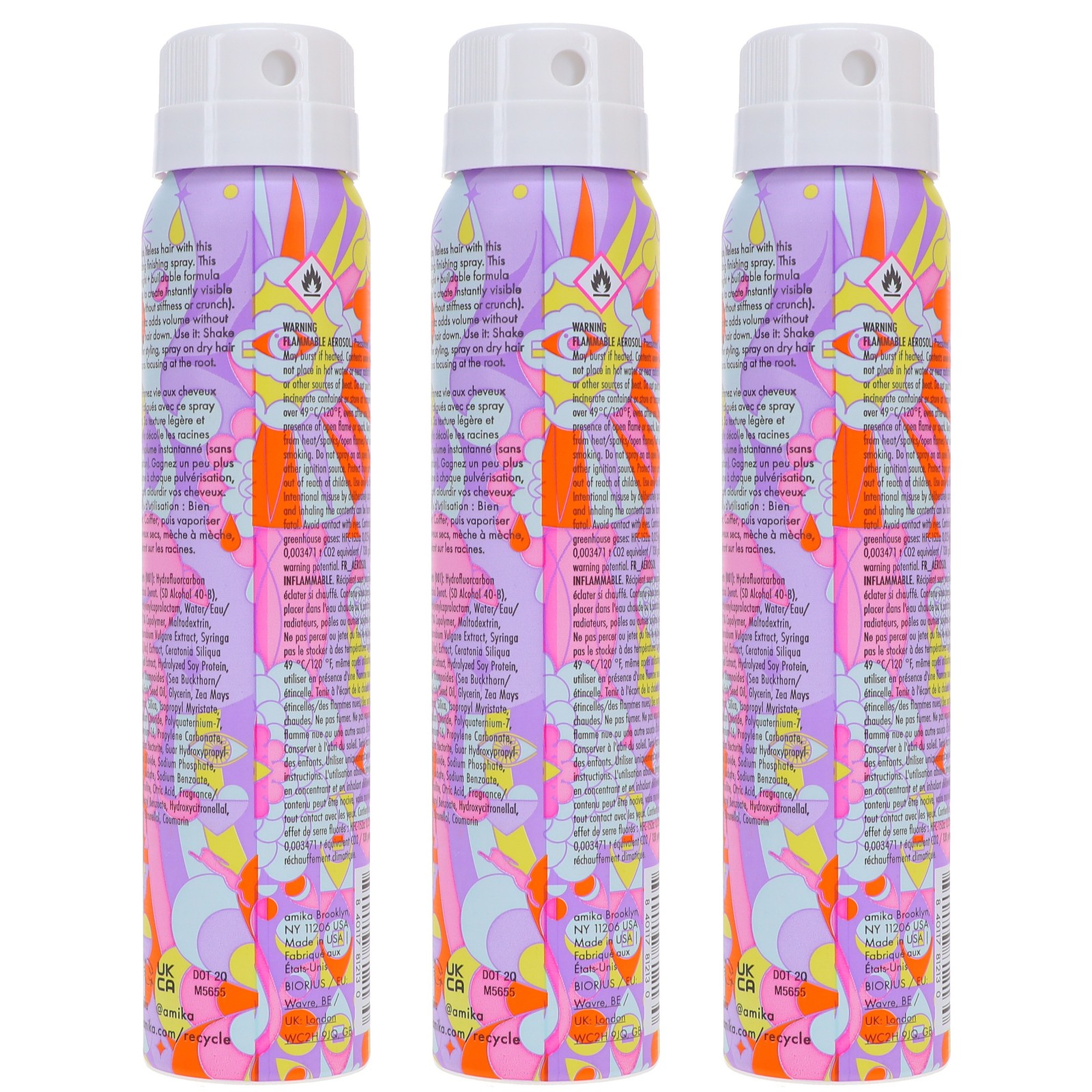 Amika Rising Star Volumizing Finishing Spray 1.8 oz 3 Pack
