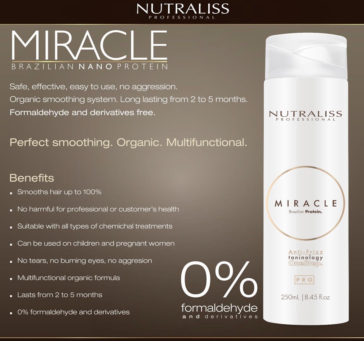 Nutraliss Miracle Brazilian Nano Protein Formaldehyde-Free Keratin