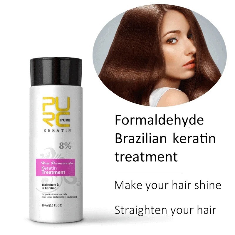 8% Brazilian Keratin Curly Frizzy Damaged Hair Straightening Repair Treatment