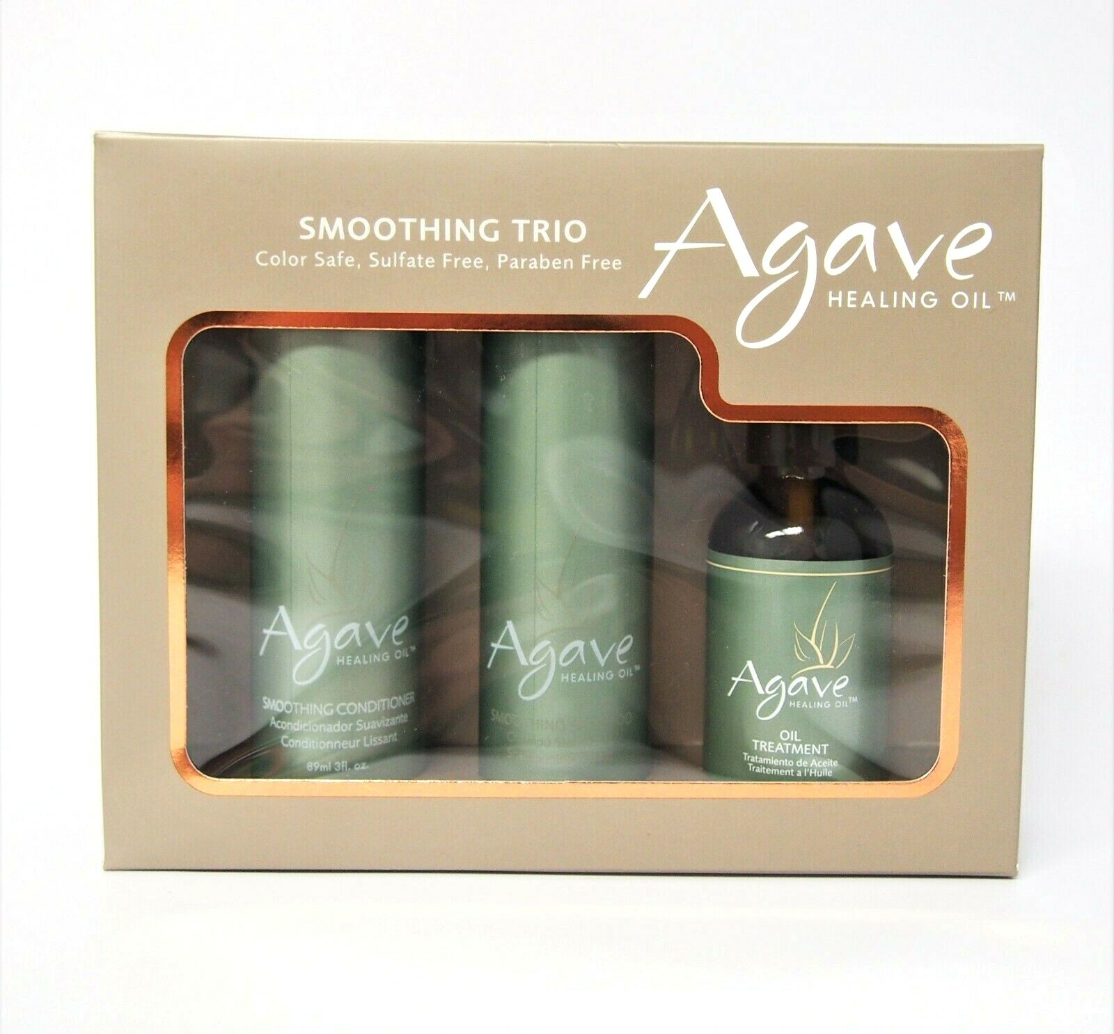 2 KITS Agave Healing Oil Smoothing Trio (shampoo, conditioner & Oil Treatment)