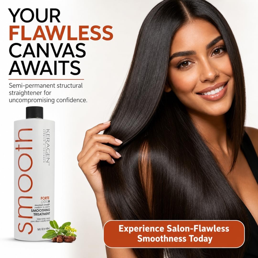 Keragen, Hair Smoothing Treatment, Forte,16 oz. /448 ml. New no sealed Lot of 2