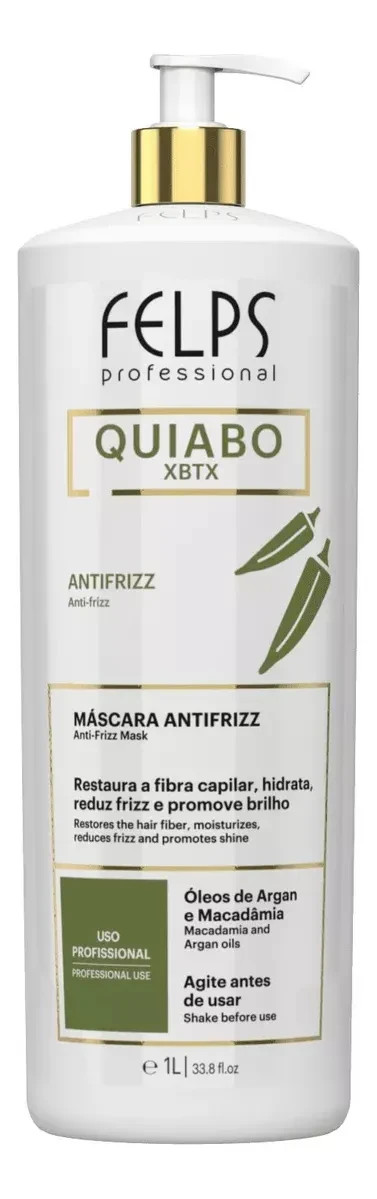 Felps Okra Xbtx Anti-Frizz Mask 1L / Kit with 2 Units / Felps Professional
