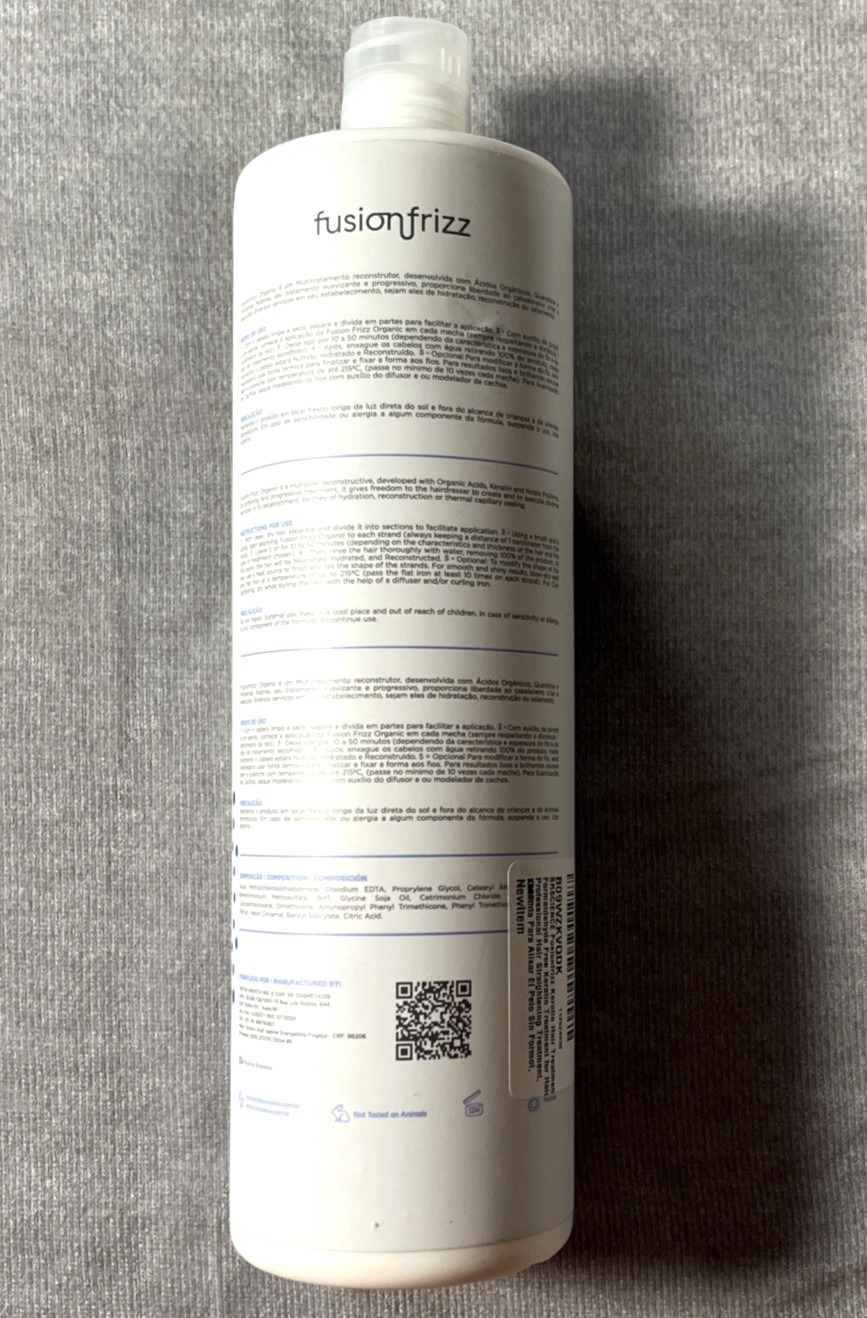 Brscience Fusion Frizz Keratin Smoothing Treatment Organic 1000 ml 33.8 fl oz