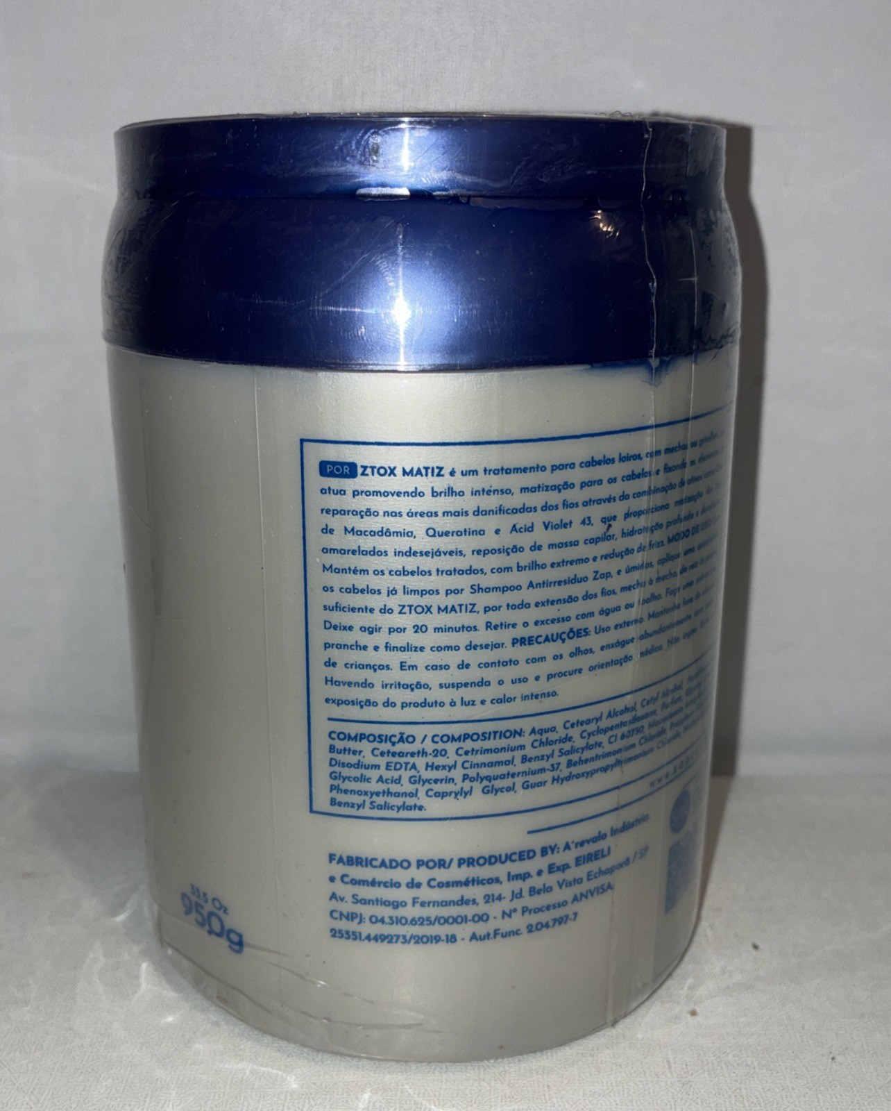 Zap-Ztox Matiz Mask Hydration Tinting Btox Matizador Hair Care 950g/33.5fl.oz
