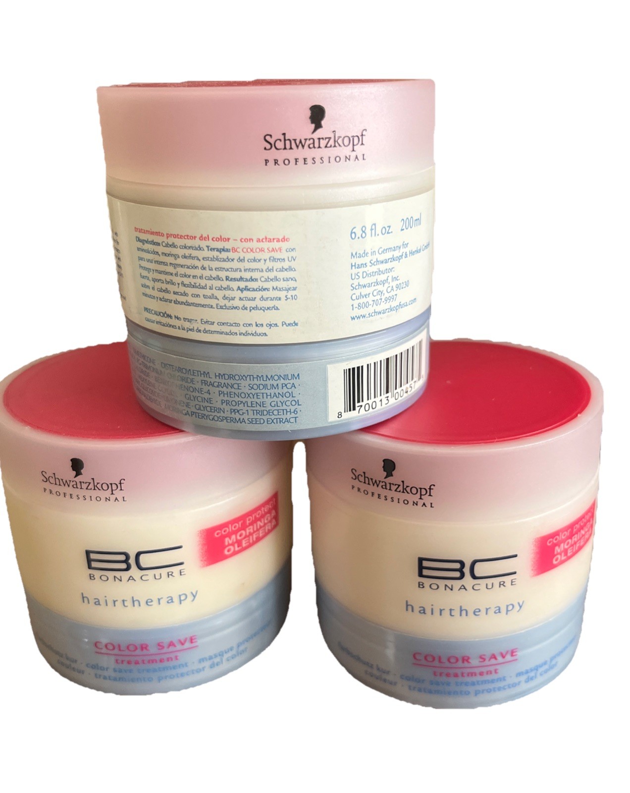 SCHWARZKOPF BC BONACURE COLOR SAVE TREATMENT 6.8 Oz Each 3 Pack