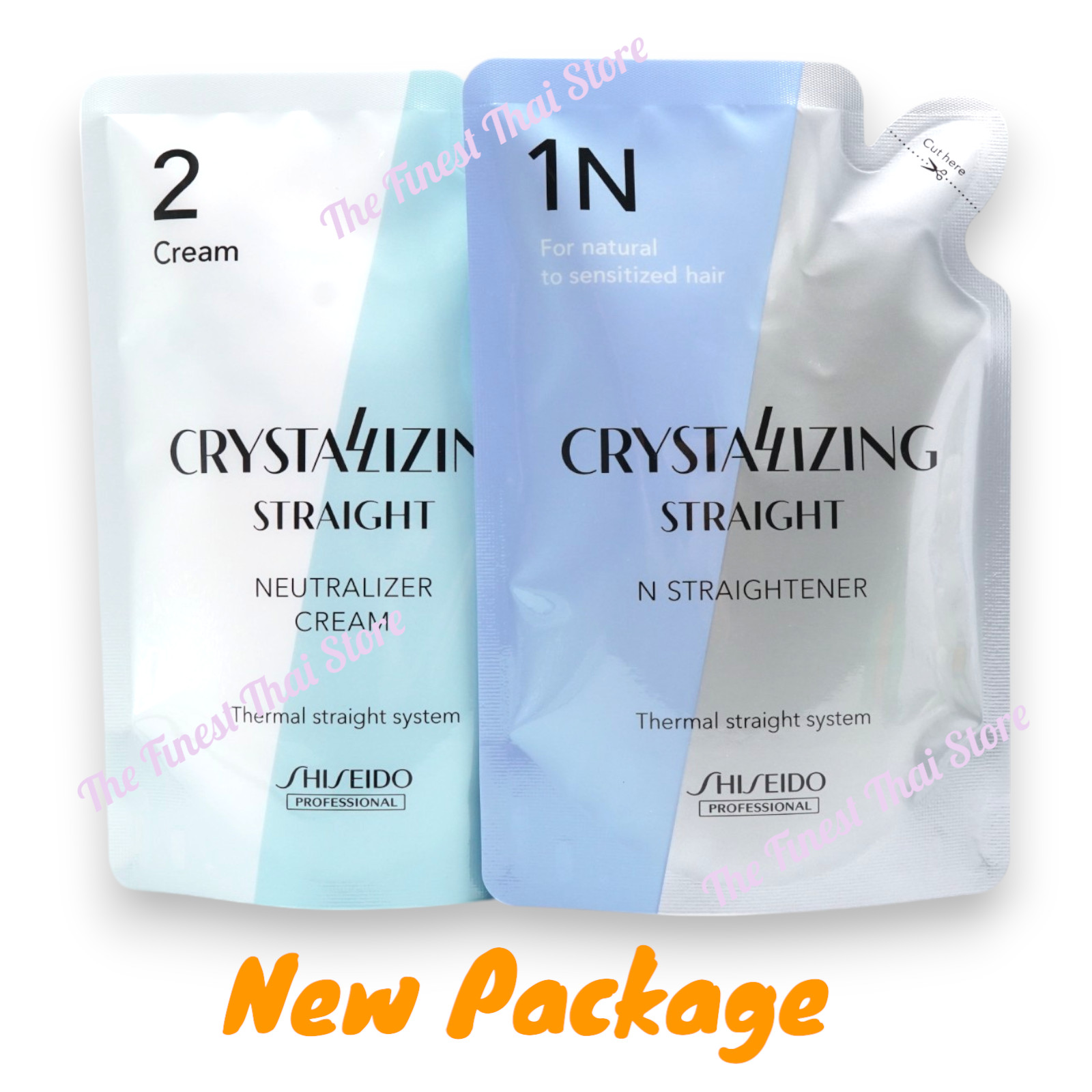 Crystallizing Straight N1 by Shiseido for Natural to Sensitized Hair 125g Set