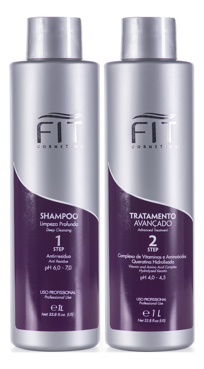 Fit Cosmetics Professional Kit, Shampoo + Advanced Treatment 2x1L/33.8 fl.oz