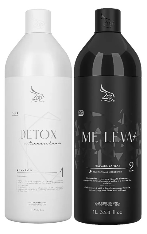 ZAP ME LEVA BRAZILIAN KERATIN HAIR TREATMENT KIT 2 X 1000ml 35oz
