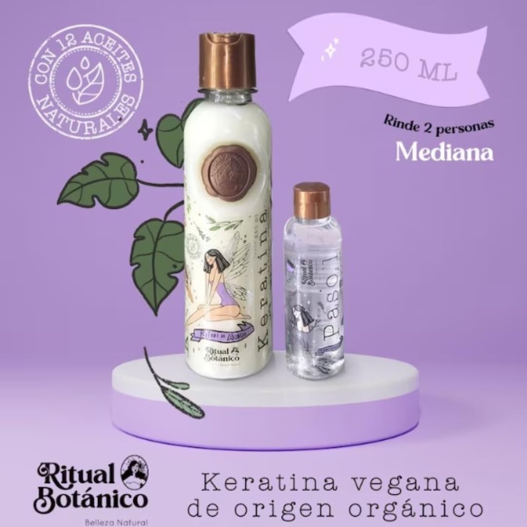 250 ML Organic Keratin Treatment – Frizz Elimination & Nutrition with 12 Oils