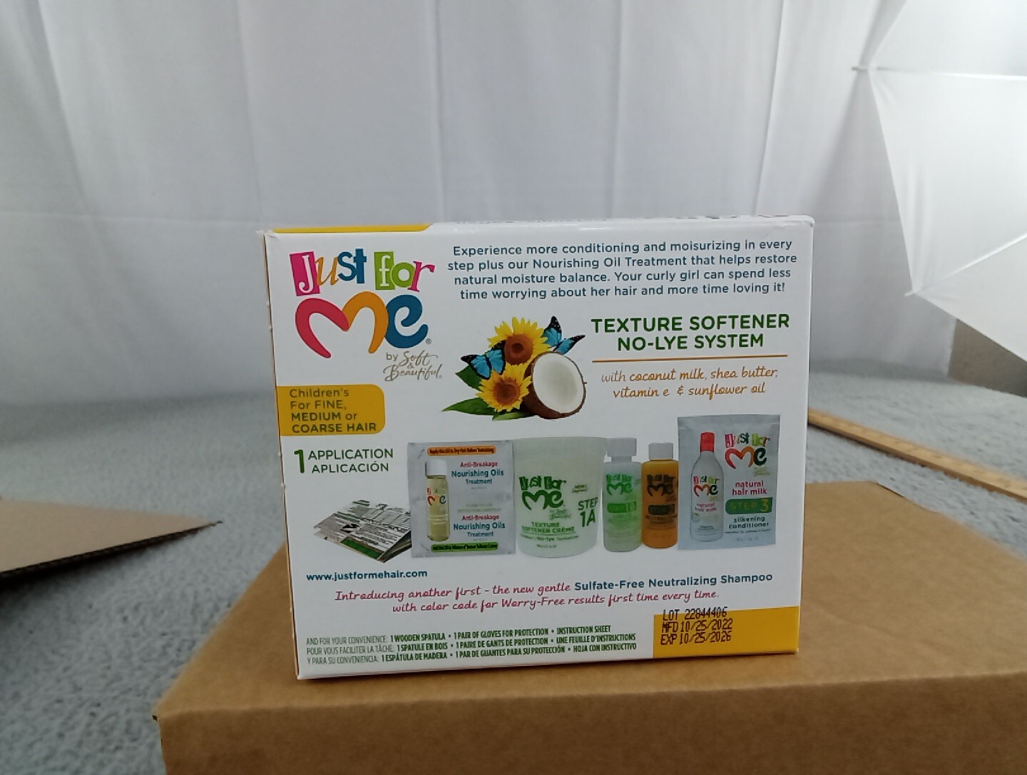 Soft & Beautiful Just For Me Texture Softener No-Lye System ~ 1 Application Kit