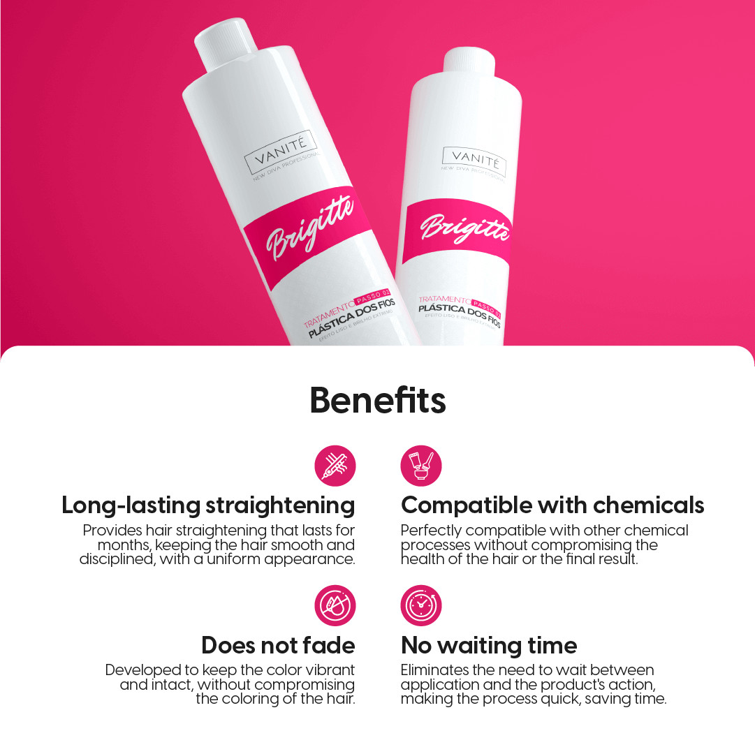 Kit – 1 unit Brazilian Keratin Brigitte + 1 unit Shampoo Brigitte | For All Hair