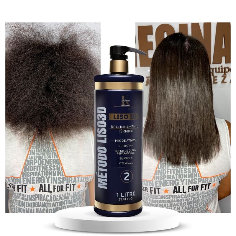 Kerastinni Keratin Liso 3d Method Set Shampoo Detox + Reducer – 33.8oz
