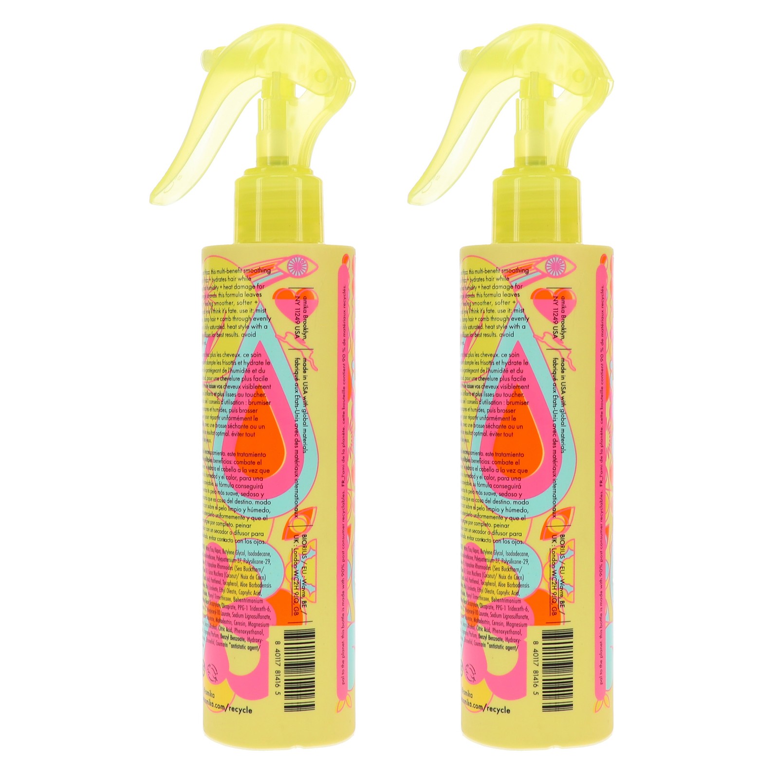 Amika Frizz-Me-Not Hydrating Anti-Frizz Treatment 6.7 oz 2 Pack
