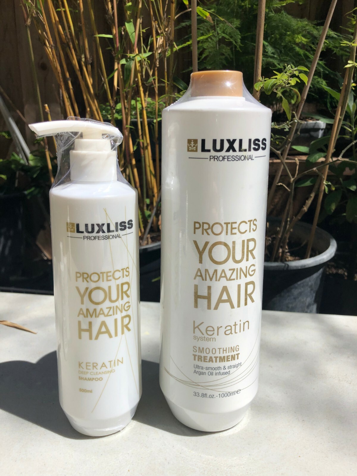 Luxliss Keratin System Smoothing Treatment &Shampoo Straighten Repair Frizz Hair