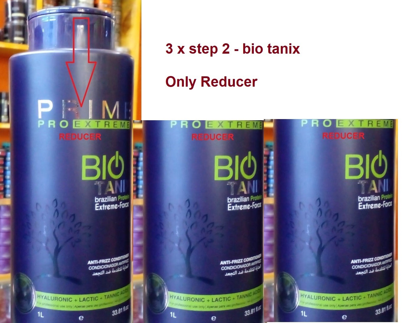 Treatment Keratin BIO TANIX PRIME EXTREME free FORMOL STEP 2 ACTIVE 3 X 34OZ