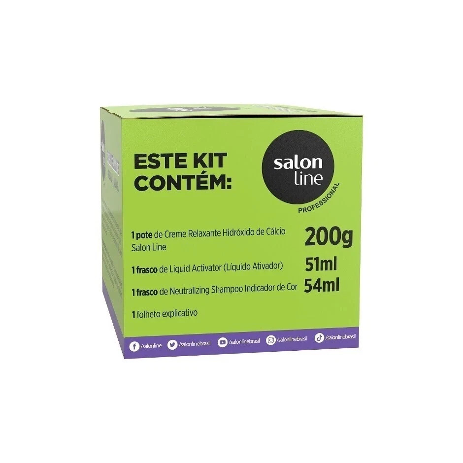 Salon Line Relaxing Cream Kit 305g Curl Definer Texturizer Wavy Hair