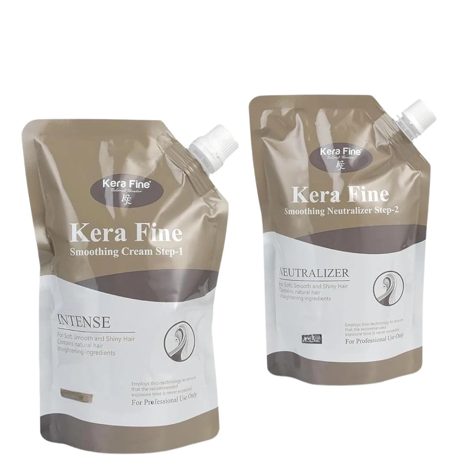 KERA FINE Hair Straightening Cream Step-1 & Step-2 Rebonding 125ml Each