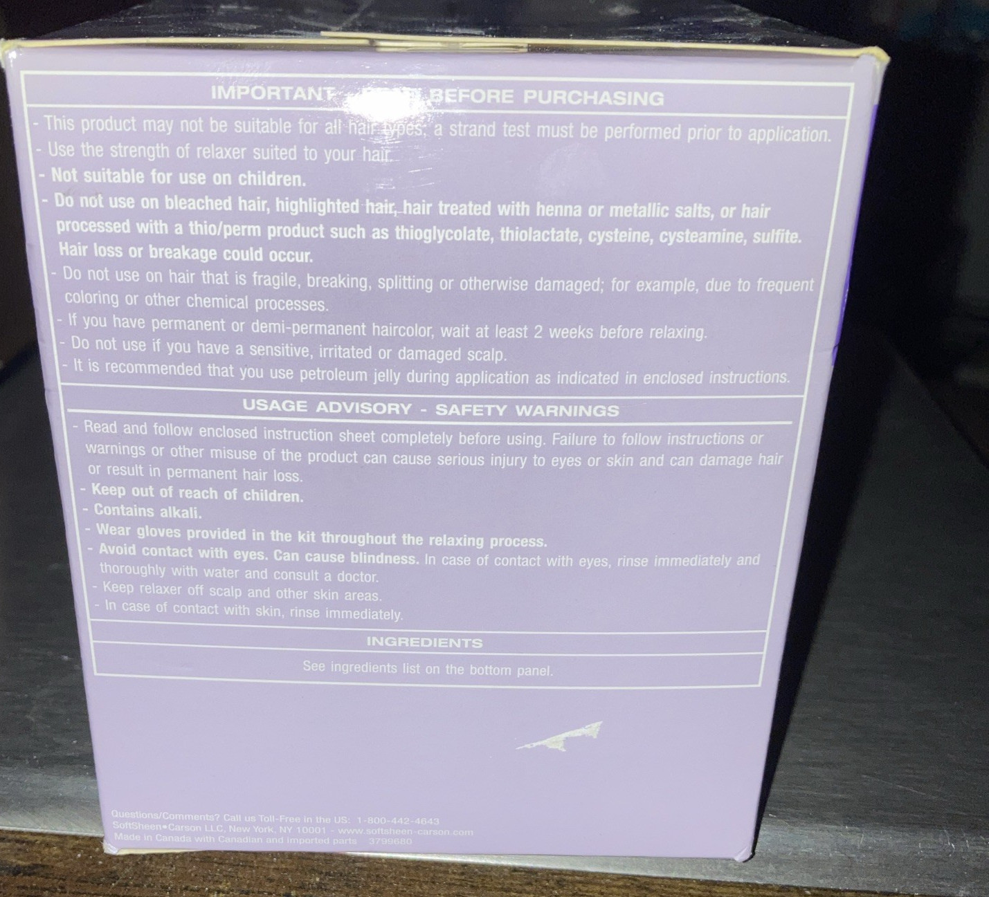3X SoftSheen Carson Dark & Lovely No-Lye Silkening Relaxer Kit REGULAR
