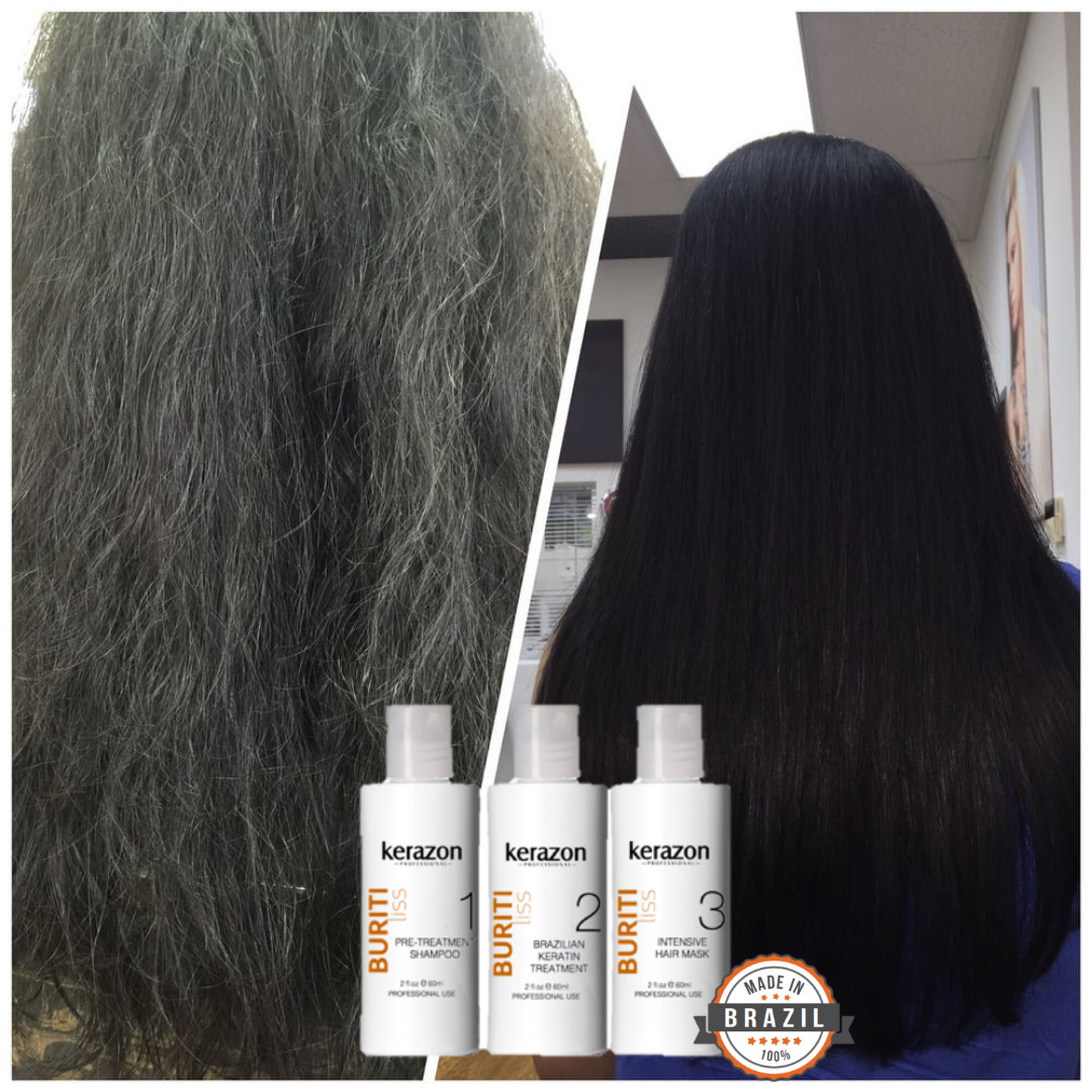 Brazilian Keratin Treatment Complex Blowout Vegan 6oz/180ml Kit by KERAZON
