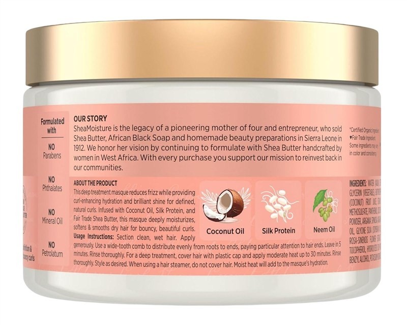 (2 PACK) Shea Moisture Coconut&Hibiscus Curl & Shine Hair Masque 12 Ounce