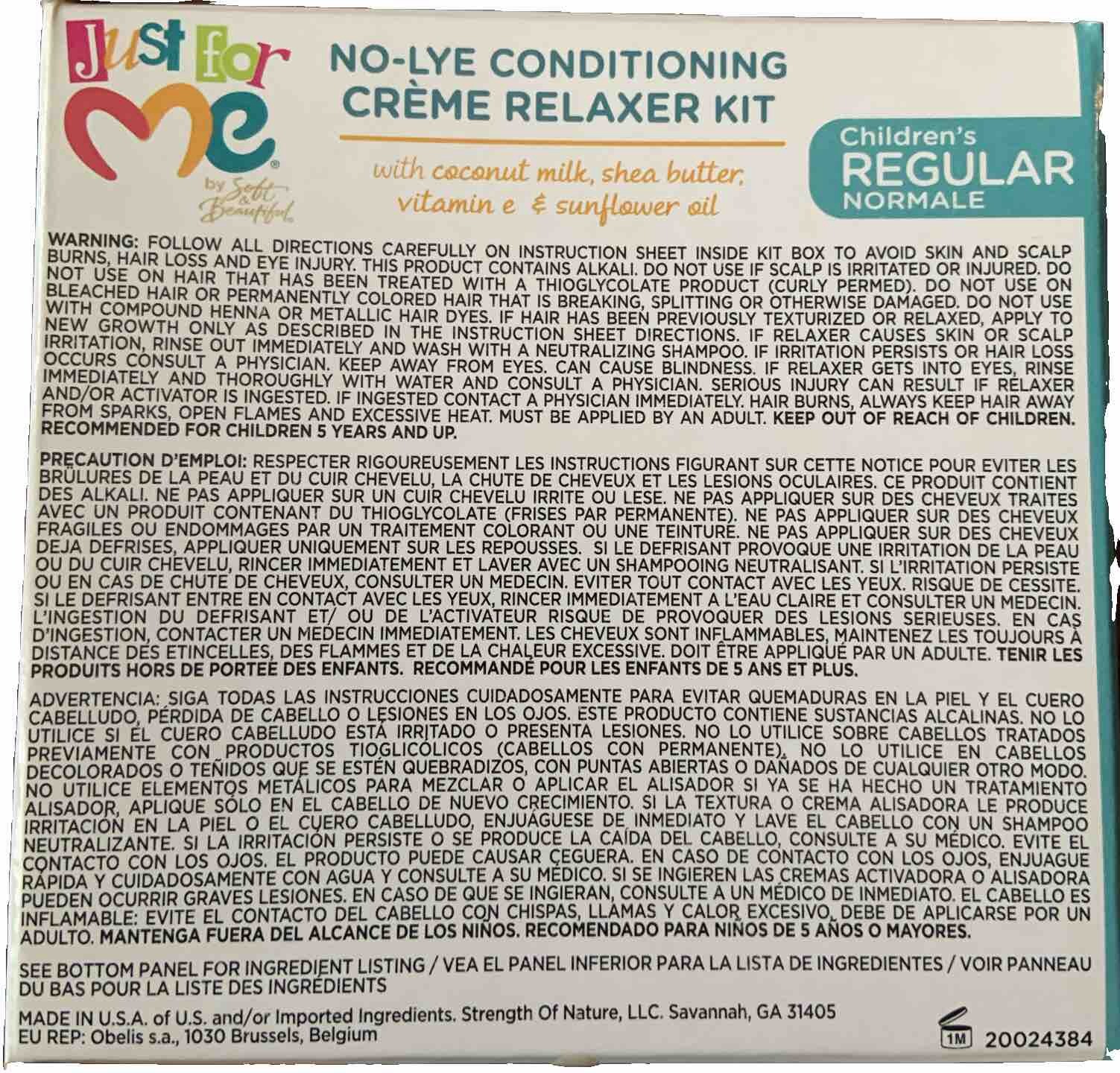 Just For Me No-Lye Conditioning Relaxer Kit