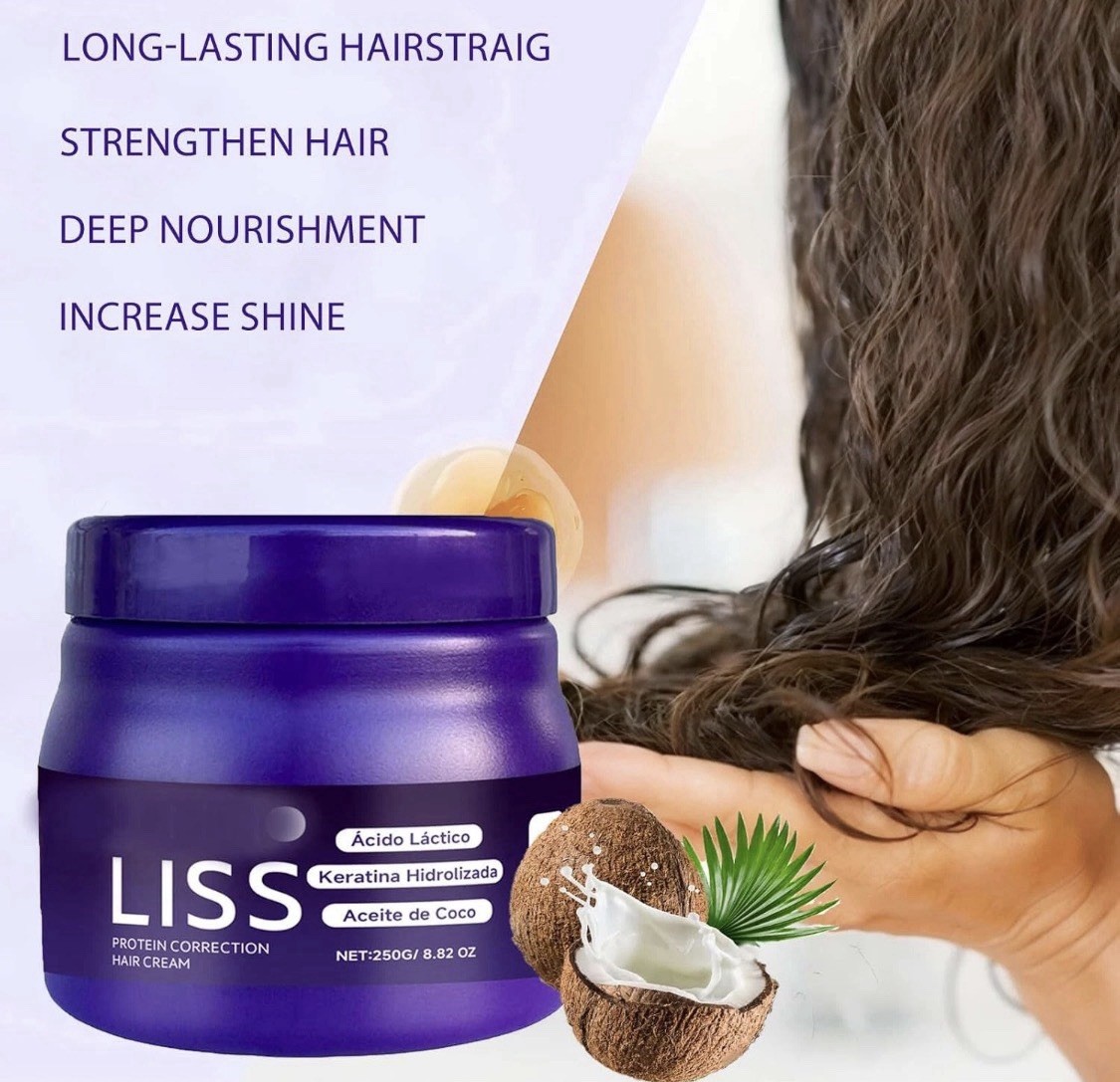 LuminoLiss crema para alisar el cabello con keratina acido lactico y aceite de c