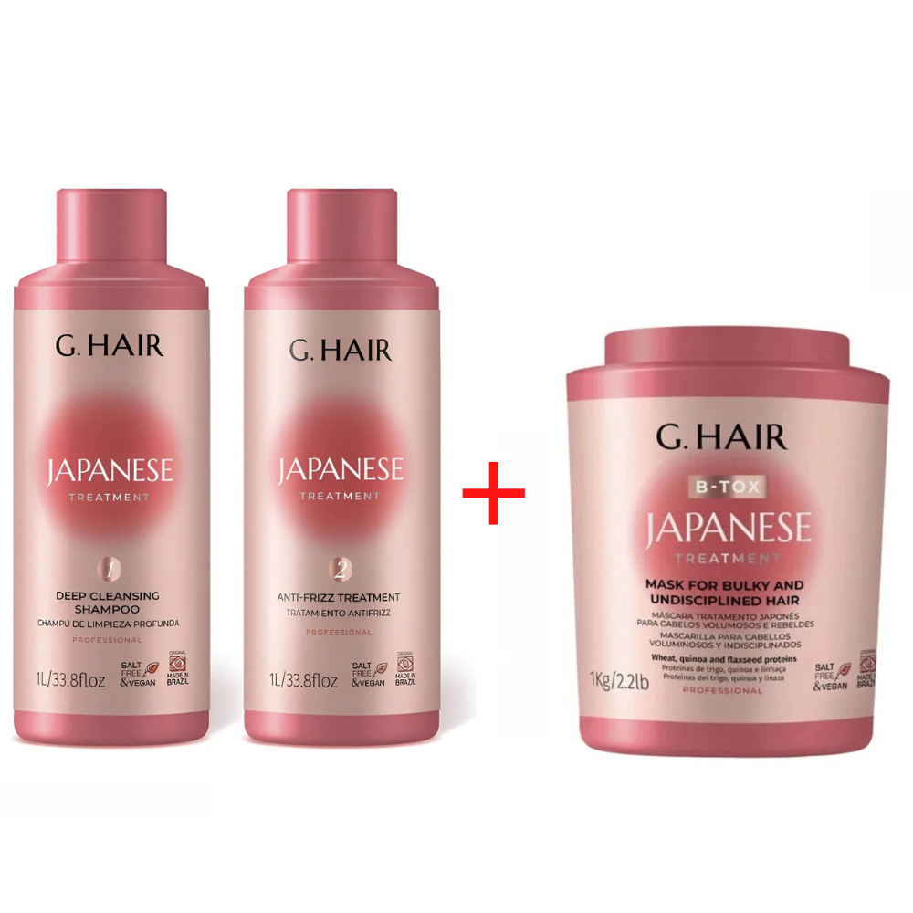 Ghair Japanese Treatment Progressive Brush 2x1L + Btx Japanese Treatment 1kg