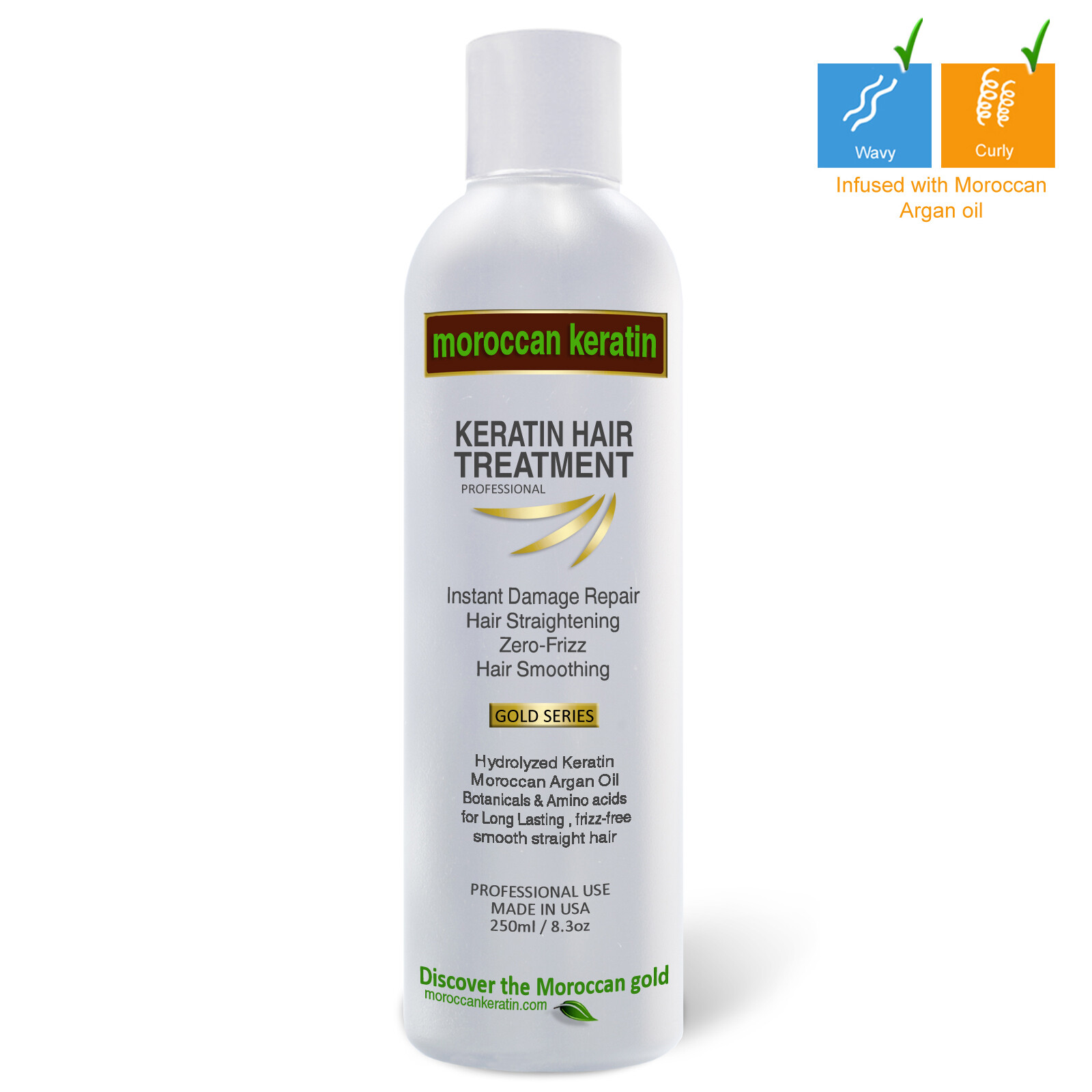 Moroccan Keratin Professional Formula 250ml Keratin Hair Treatment w/ Argan Oil