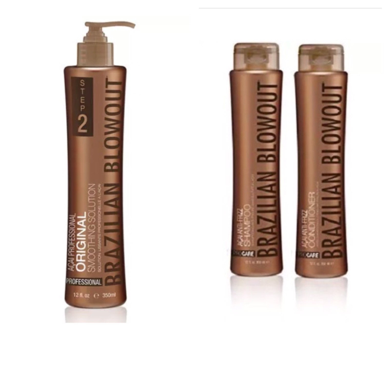 Brazilian Blowout Acai Professional Original Straightening SOLUTION 12 Oz SET